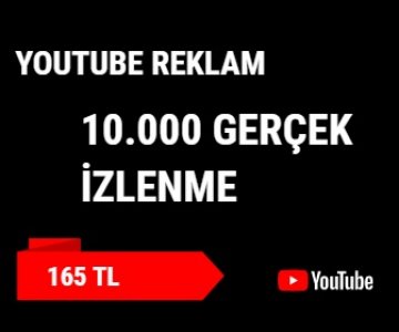 Youtube Reklam 10.000 İzlenme Gerçek ve Resmi